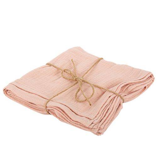 Serviette gaze de coton vieux rose