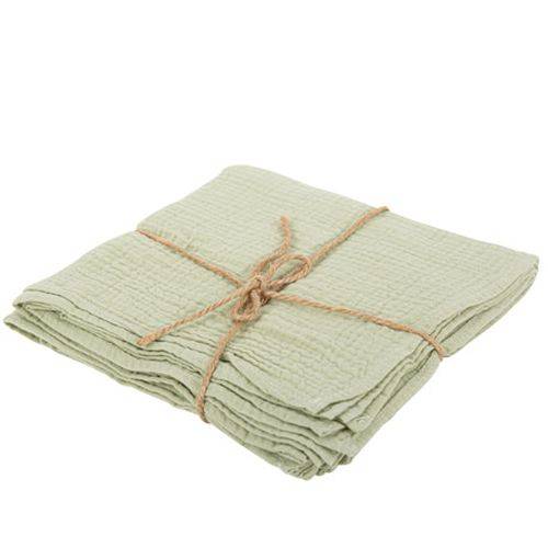 Serviette gaze de coton vert sauge