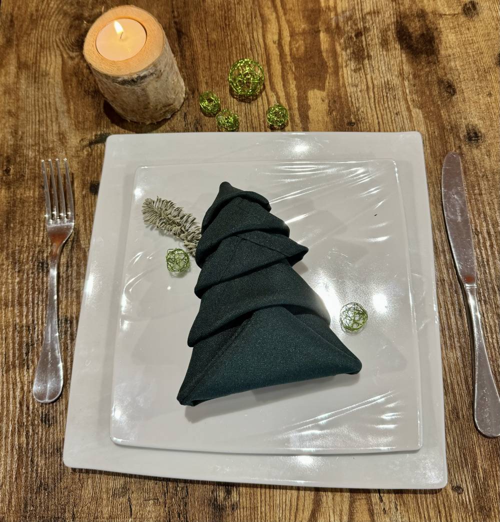 Serviette vert sapin 