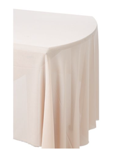 Nappe Mousseline de Soie Effilochée Blush 1,45 x 2,40 m